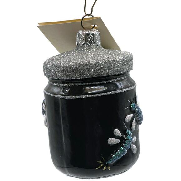 Patricia Breen Firefly Jar Black Bugs Silver Rim Spring Christmas Tree Ornament - Picture 6 of 10